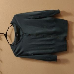 GAP Made With Silk Dark Teal Cardigan